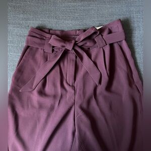 Express Tie-Waist Ankle High Rise Pants